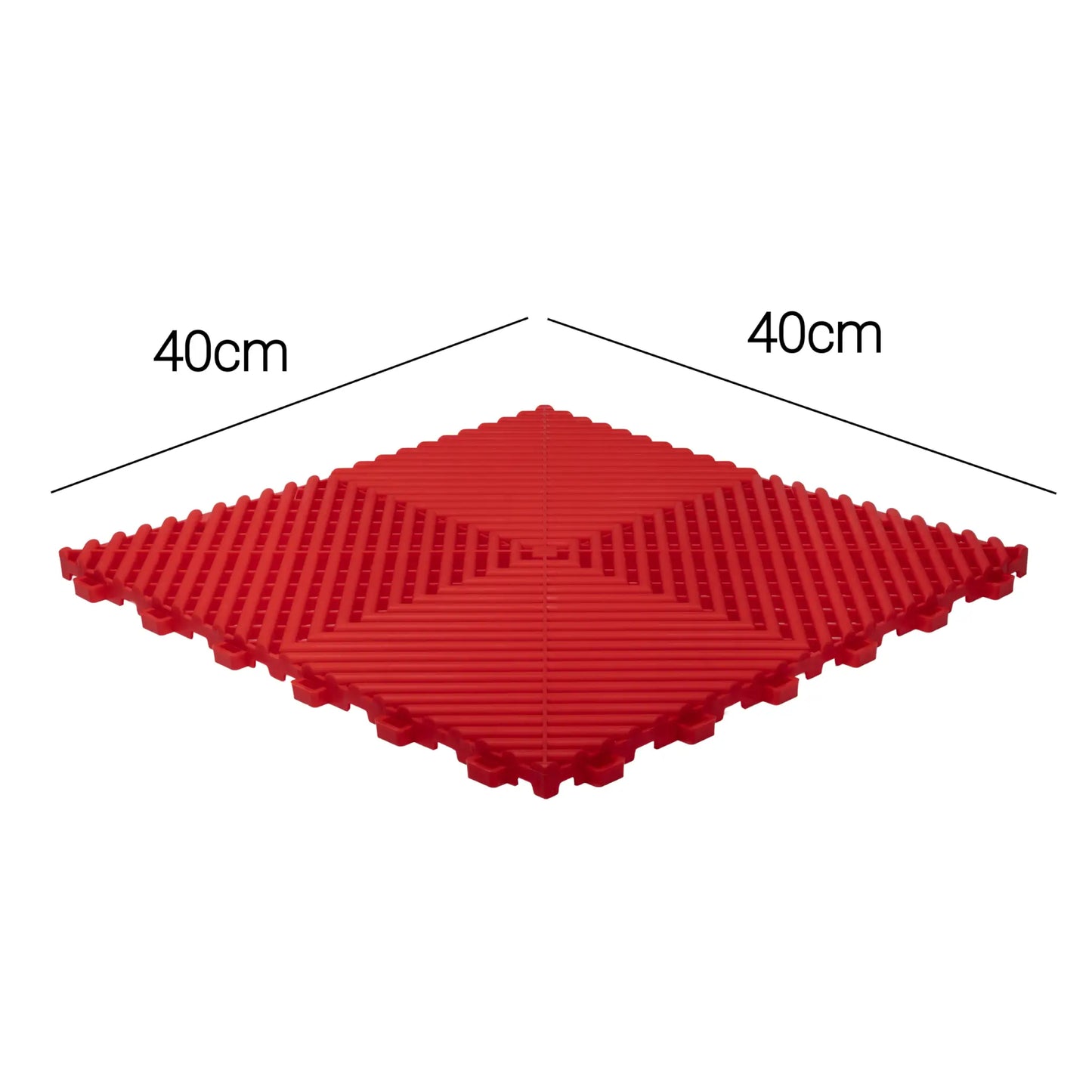 Kliktile Pro-Series Interlocking Garage Floor Tile - Bold Red