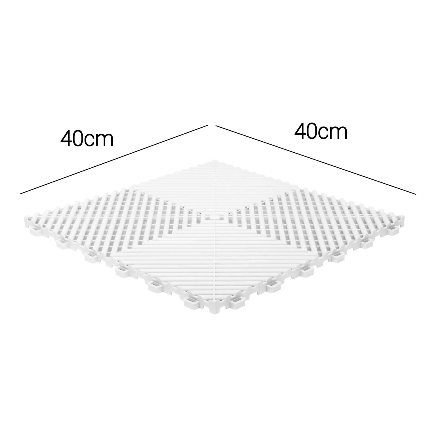 Kliktile Pro-Series Interlocking Garage Floor Tile - Crisp White