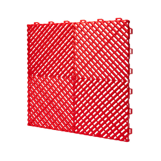 Kliktile Pro-Series Interlocking Garage Floor Tile - Bold Red