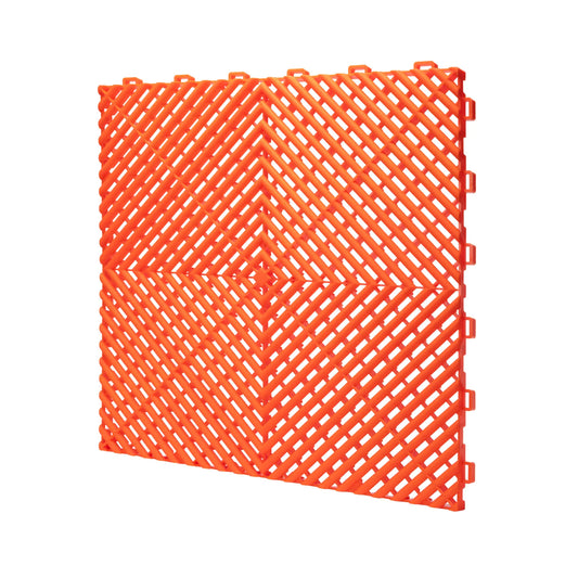 Kliktile Pro-Series Interlocking Garage Floor Tile - Radiant Orange