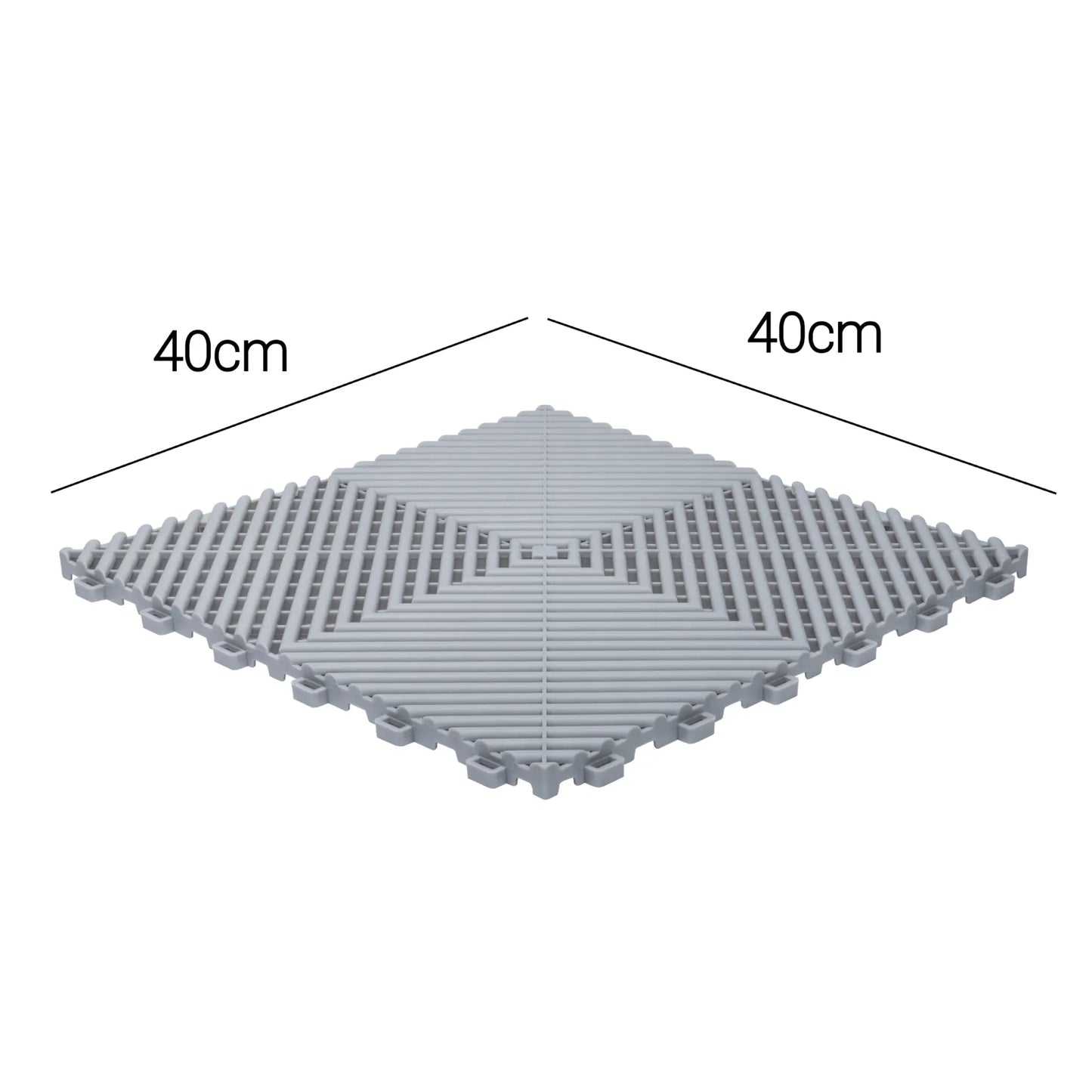 Kliktile Pro-Series Interlocking Garage Floor Tile - Modern Grey