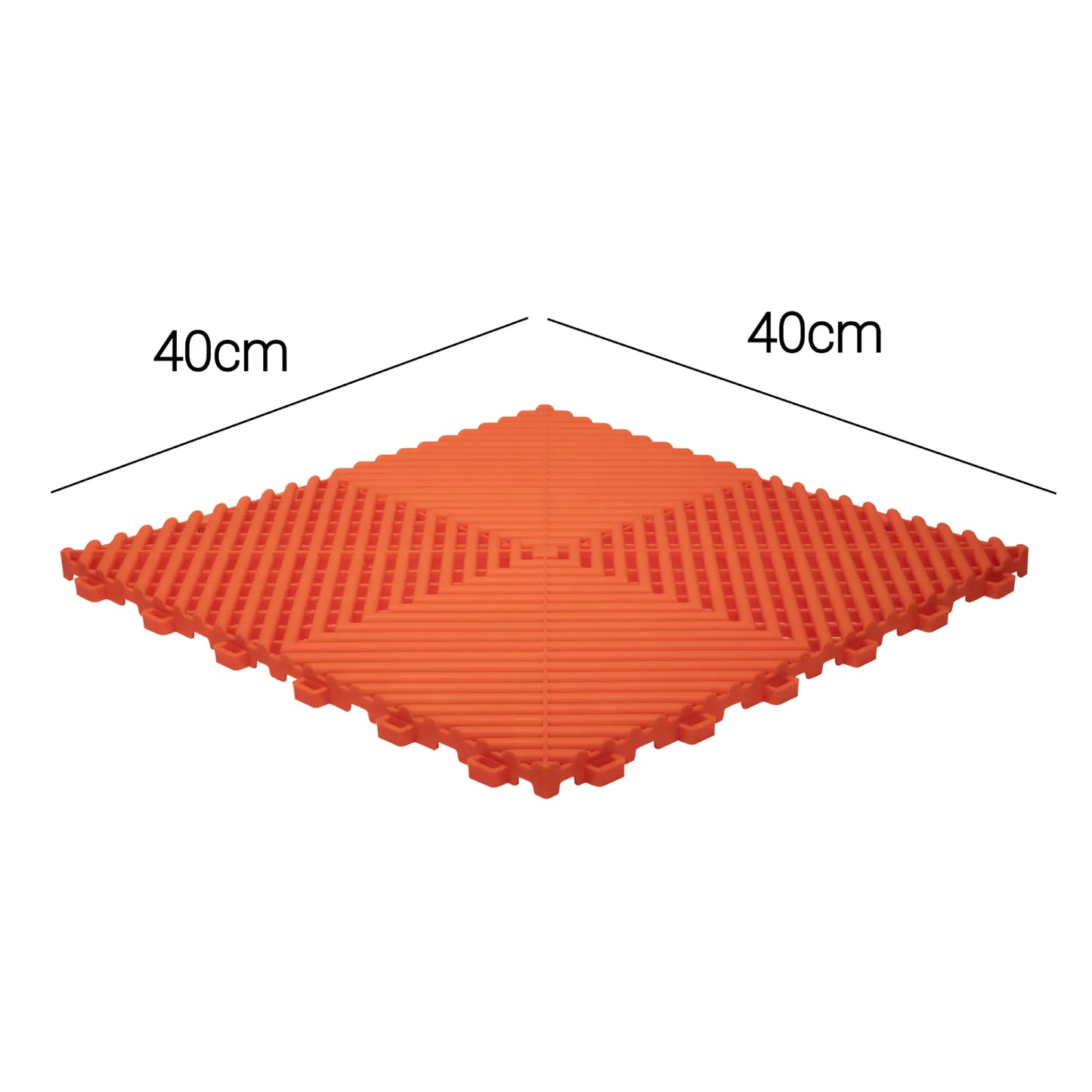 Kliktile Pro-Series Interlocking Garage Floor Tile - Radiant Orange