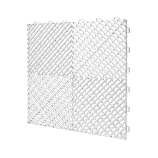 Kliktile Pro-Series Interlocking Garage Floor Tile - Crisp White