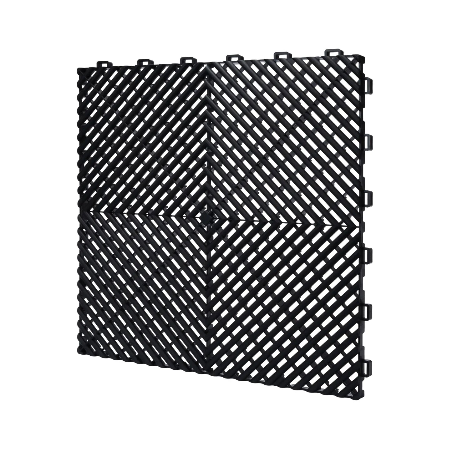 Kliktile Pro-Series Interlocking Garage Floor Tile - Sleek Black